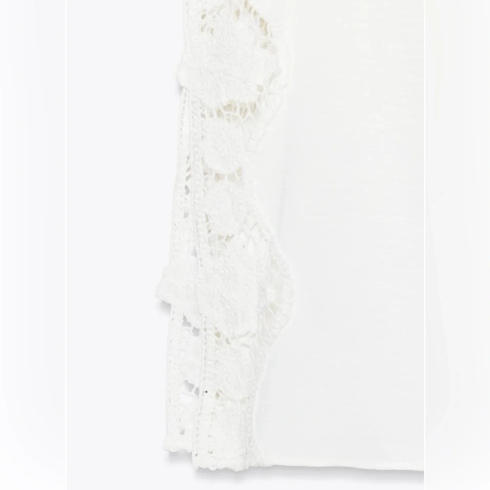 Zara White Maxi Dress with Lace Details - Picture 12 of 13